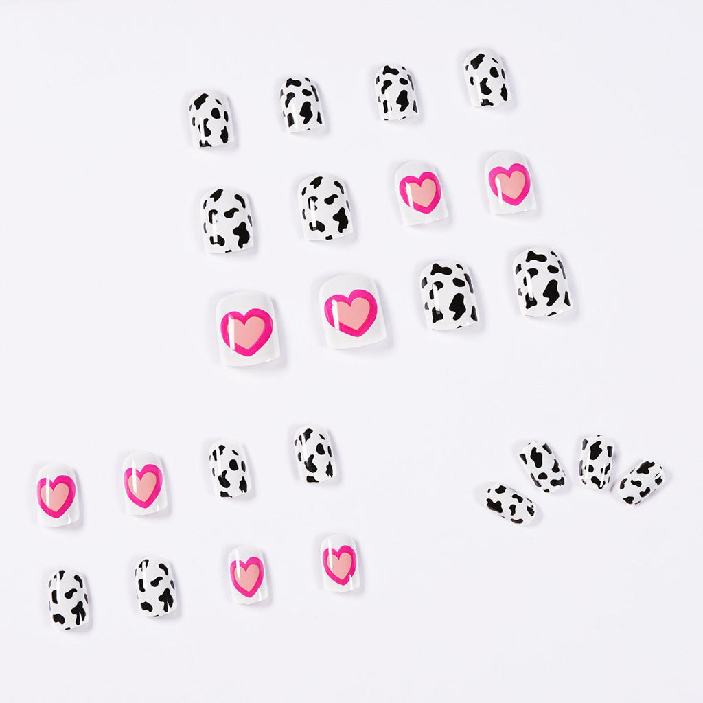 Soft Cow Print Y2K press-on nails