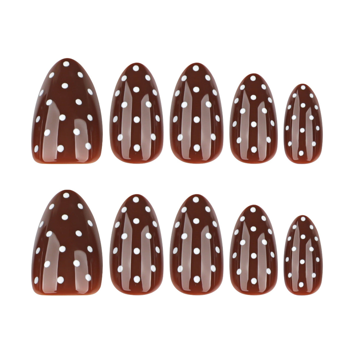 Cocoa Dot retro glossy press-on nails