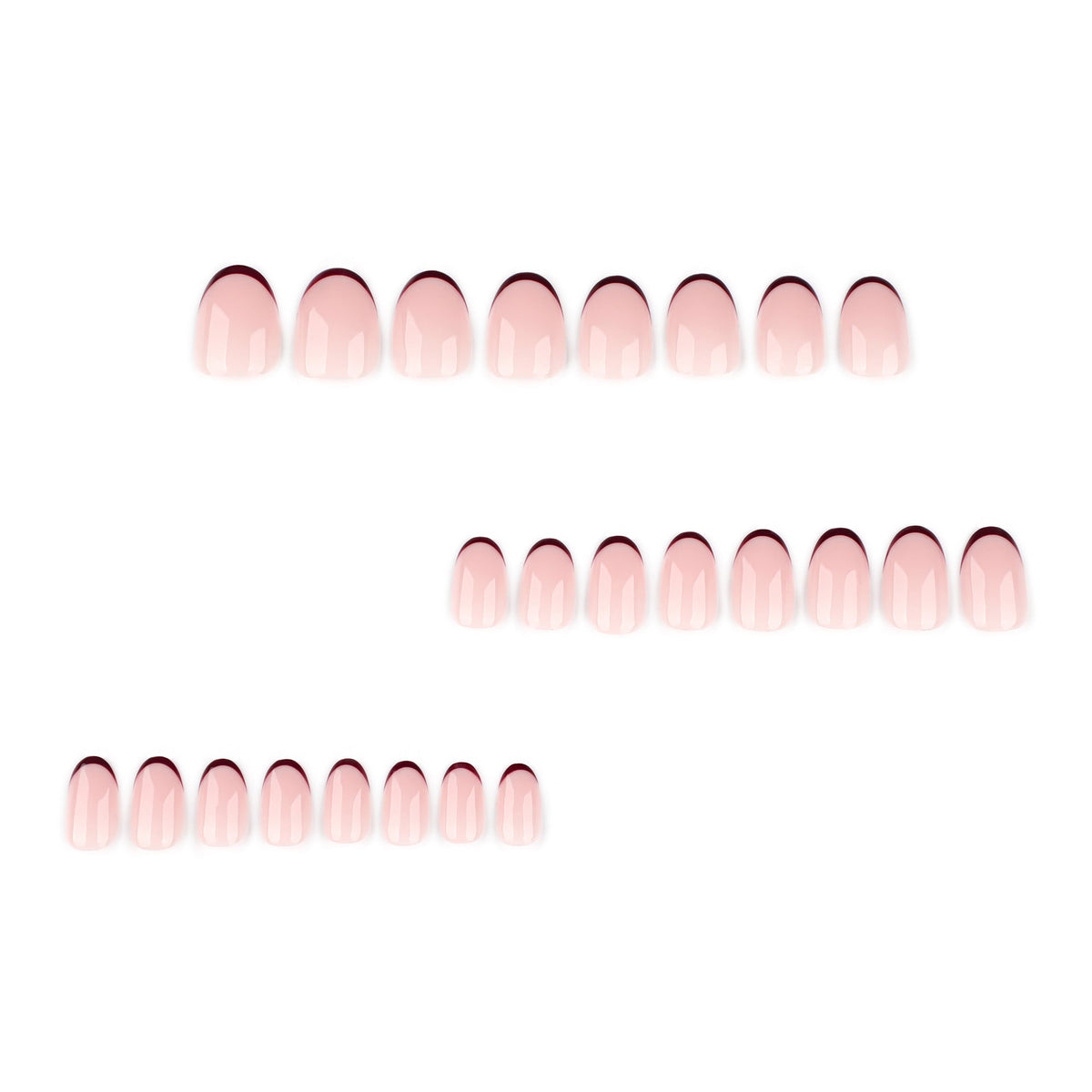 Soft Blush Pearl short oval press-on nails