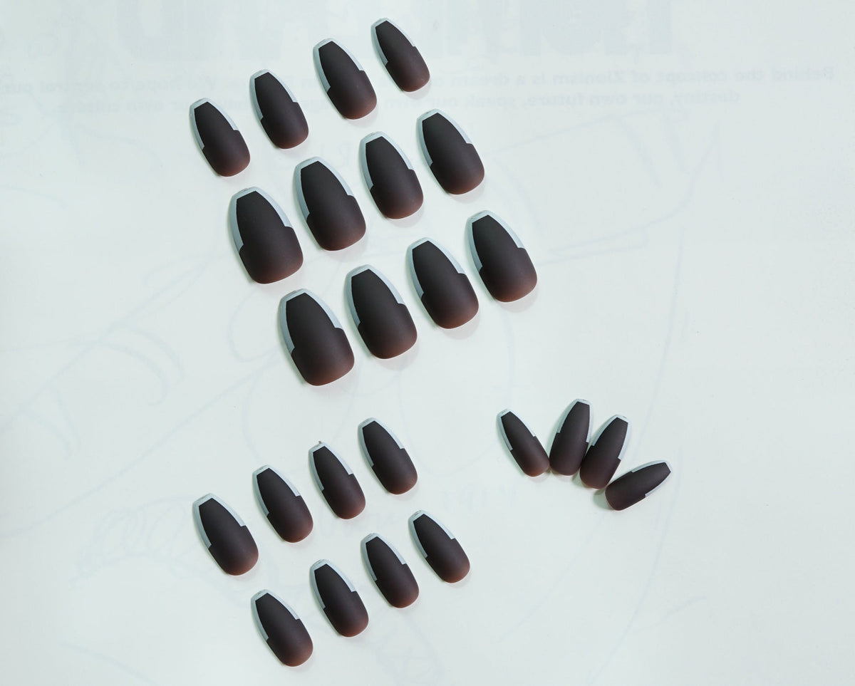 Matte Purple French press-on nails