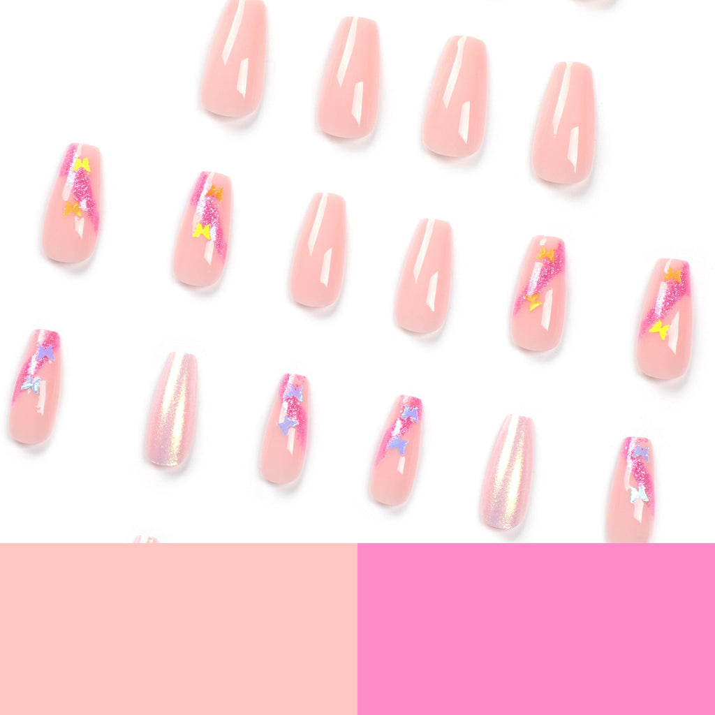 Nude French Glow press-on nails