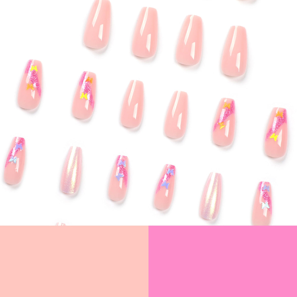 Nude French Glow press-on nails