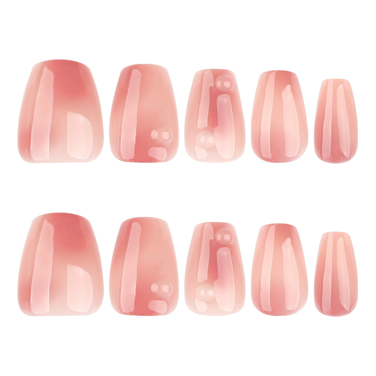 Neutral Nude Glow almond press-on nails