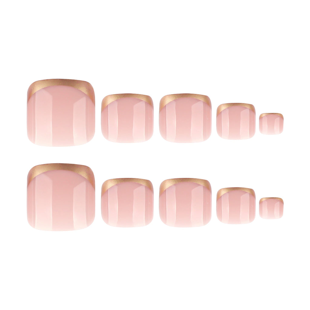 Everyday Square short press-on toenails