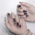 Matte Purple French press-on nails