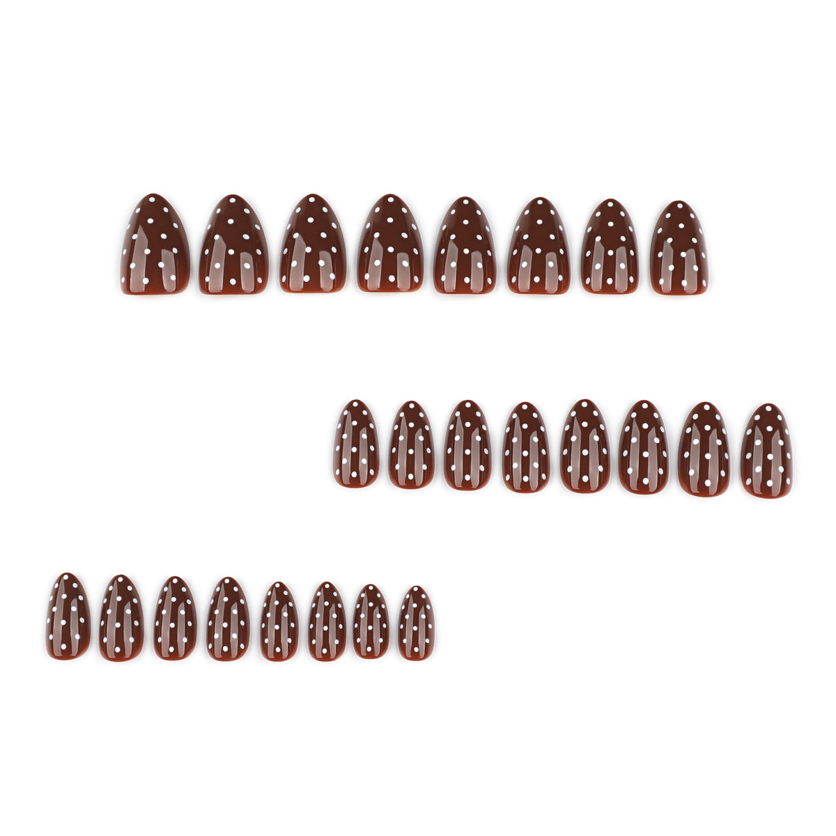 Cocoa Dot retro glossy press-on nails