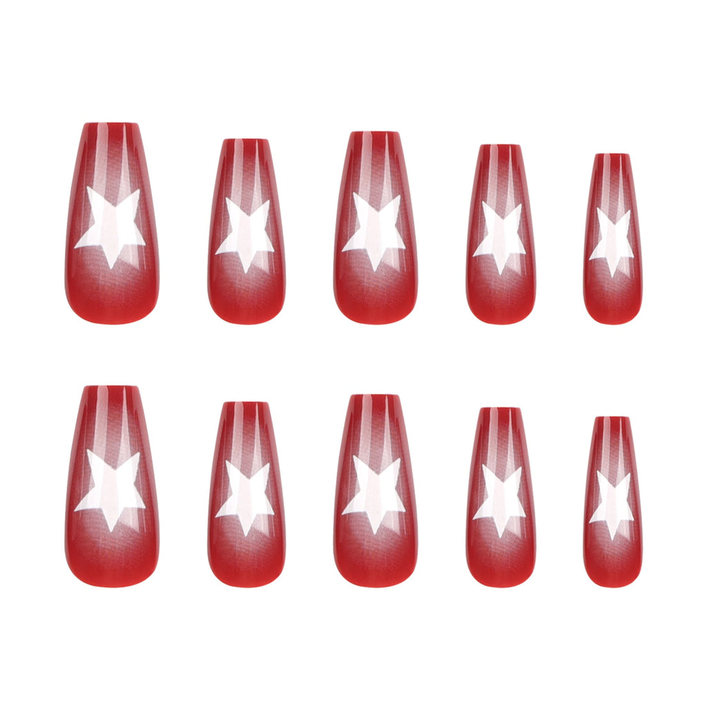 Scarlet Star French red press-on nails