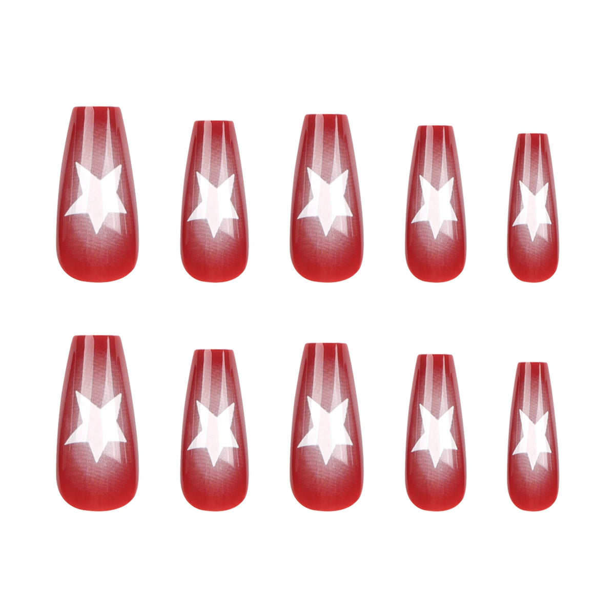 Scarlet Star French red press-on nails