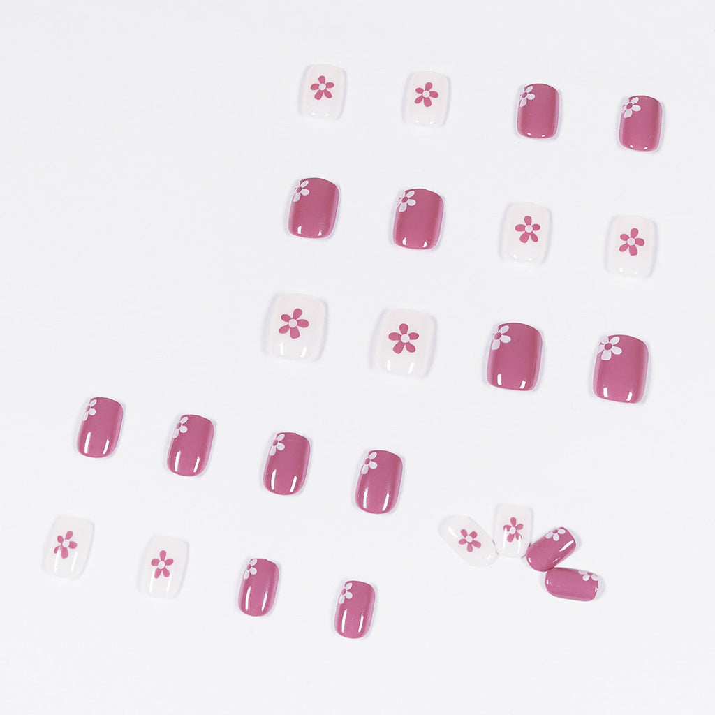 Violet Bloom floral press-on nails, alternate view 4