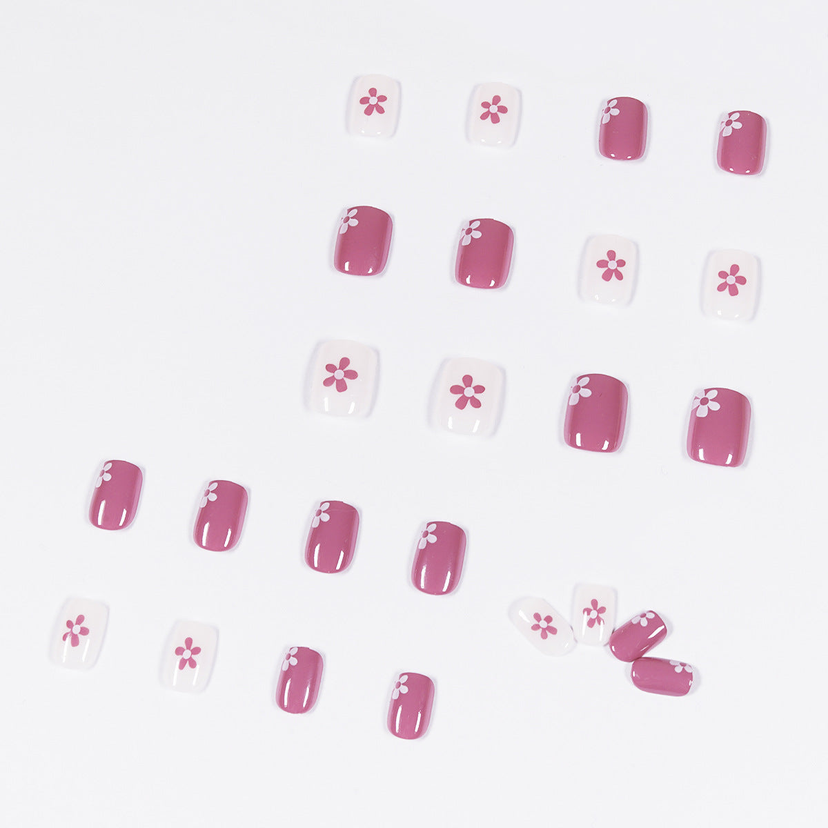 Violet Bloom floral press-on nails, alternate view 4