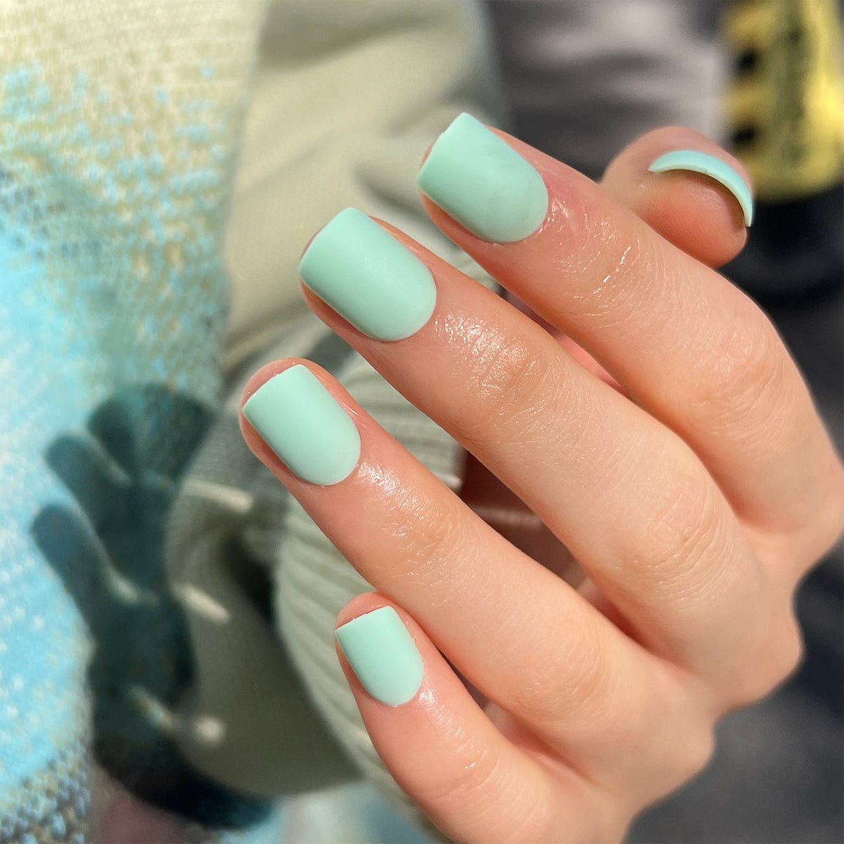 Frosted Solid Square press-on nail collection