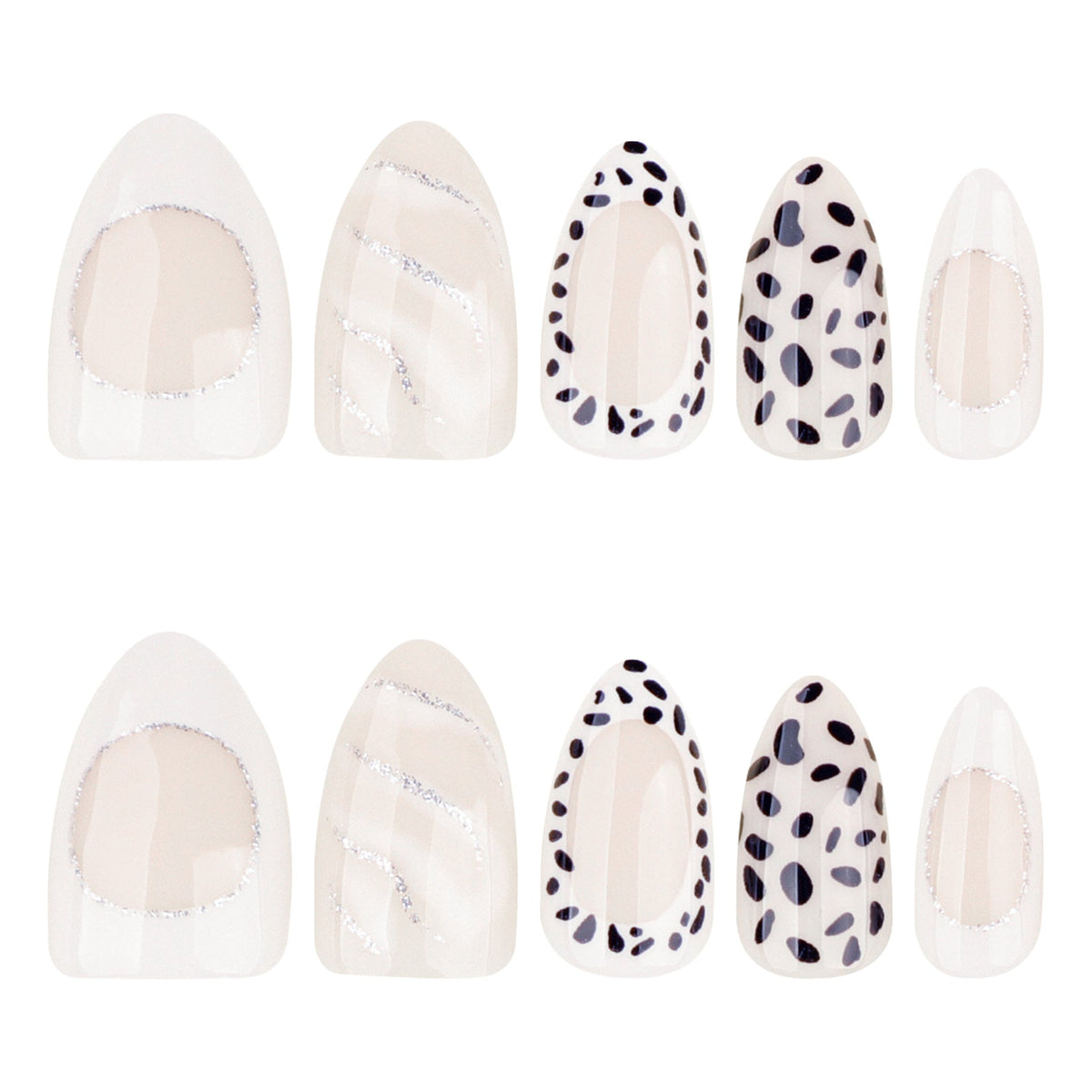 Dalmatian Contrast monochrome press-on nails