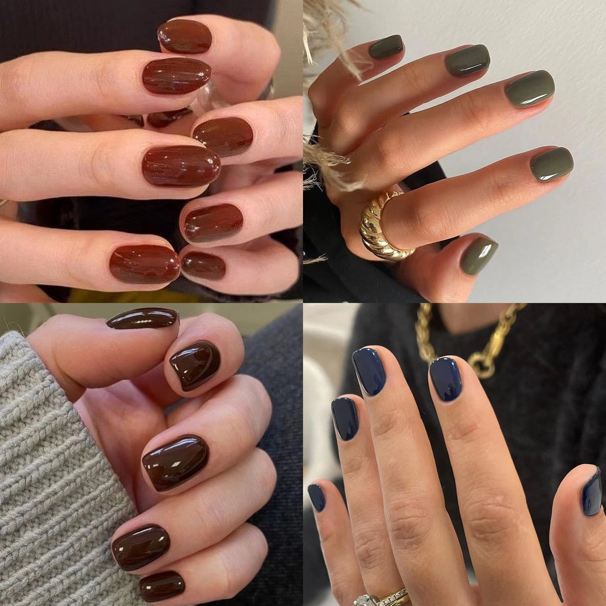 Classic Solid Short 24-piece press-on nail collection
