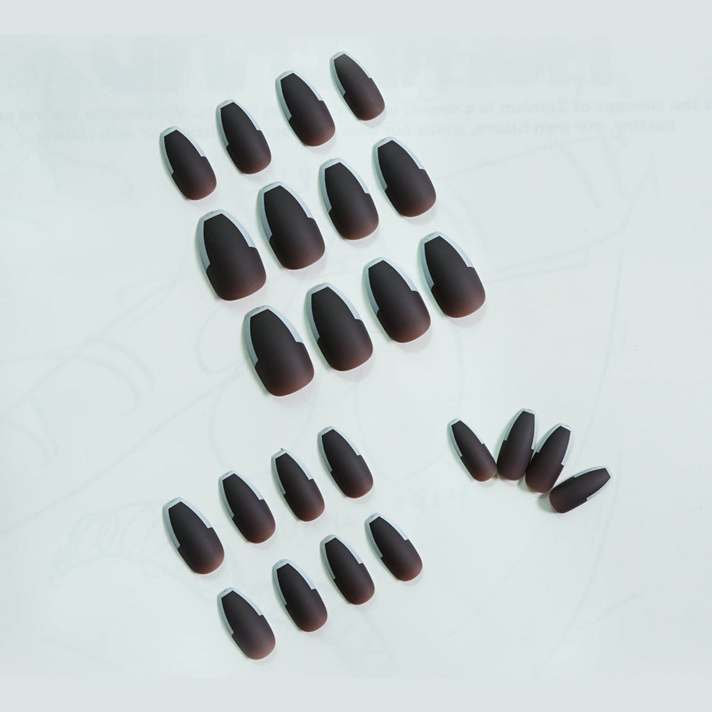 Matte Purple French press-on nails