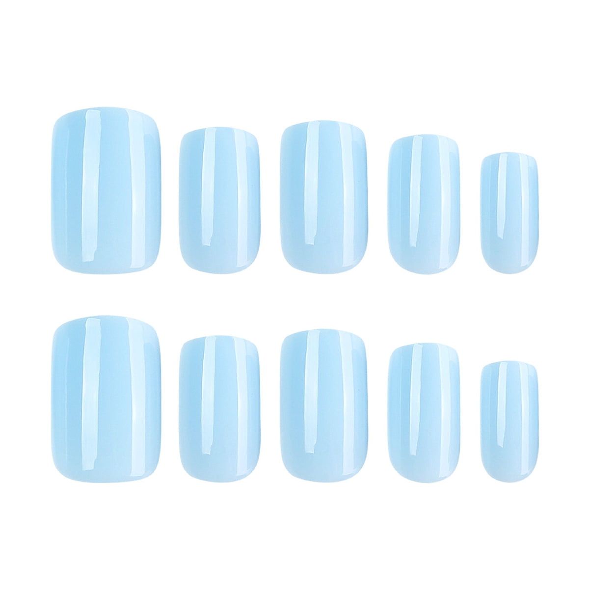 [PRICING/SOURCING HOLD] Solid Blue Square Press-On Nails