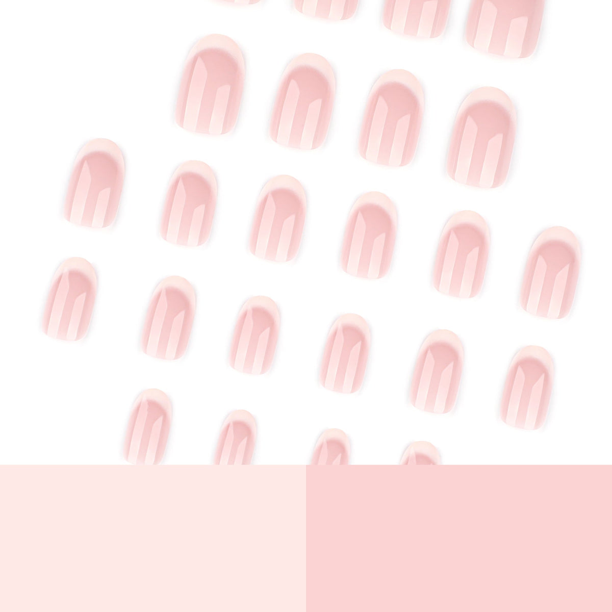 Ivory Minimal French short oval press-on nails