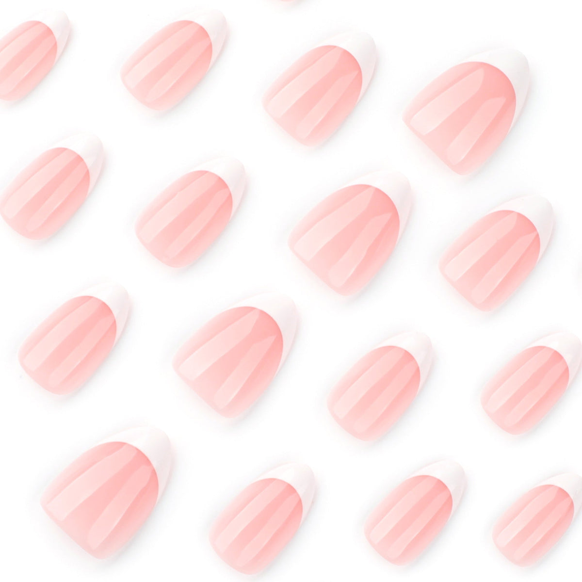 Classic French Almond short press-on nails
