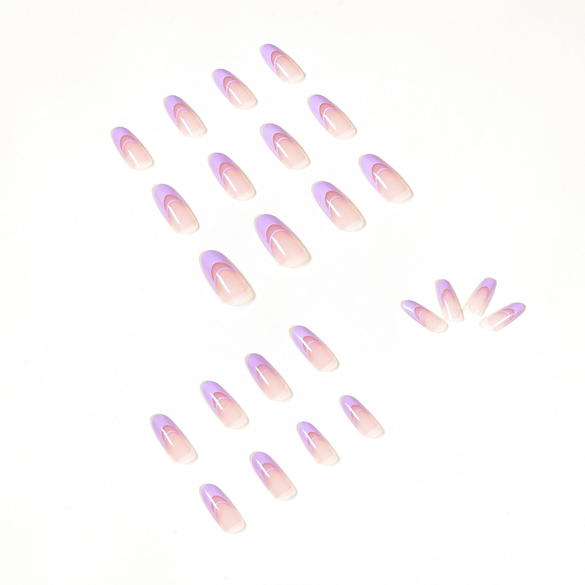 Lavender Double French press-on nails