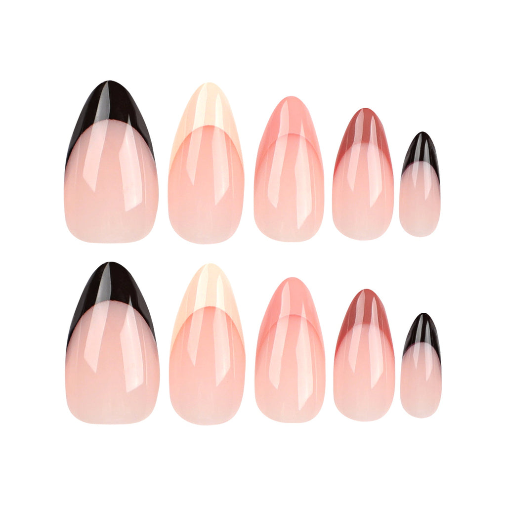 Pink Contrast press-on nails