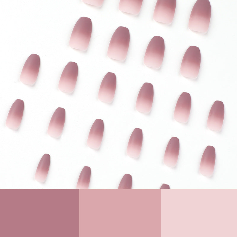 Smoky Grape matte short press-on nails