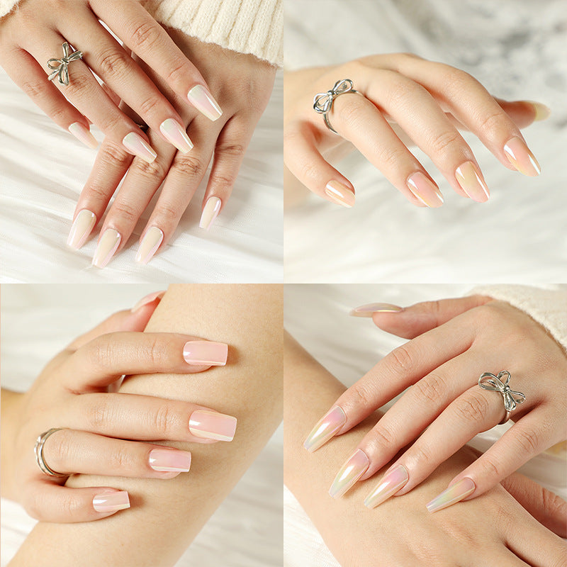 Aurora Edit iridescent press-on nails