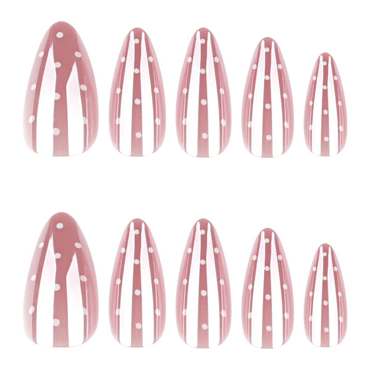 Nude Dot Glow glitter accent press-on nails