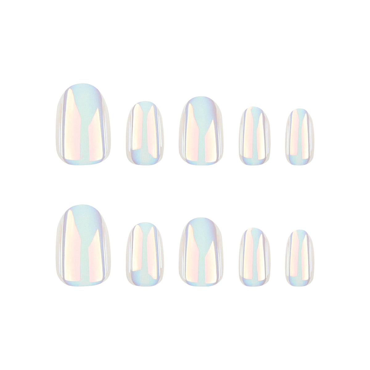 Porcelain White solid press-on nails