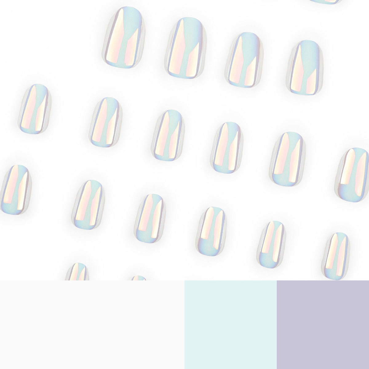 Porcelain White solid press-on nails