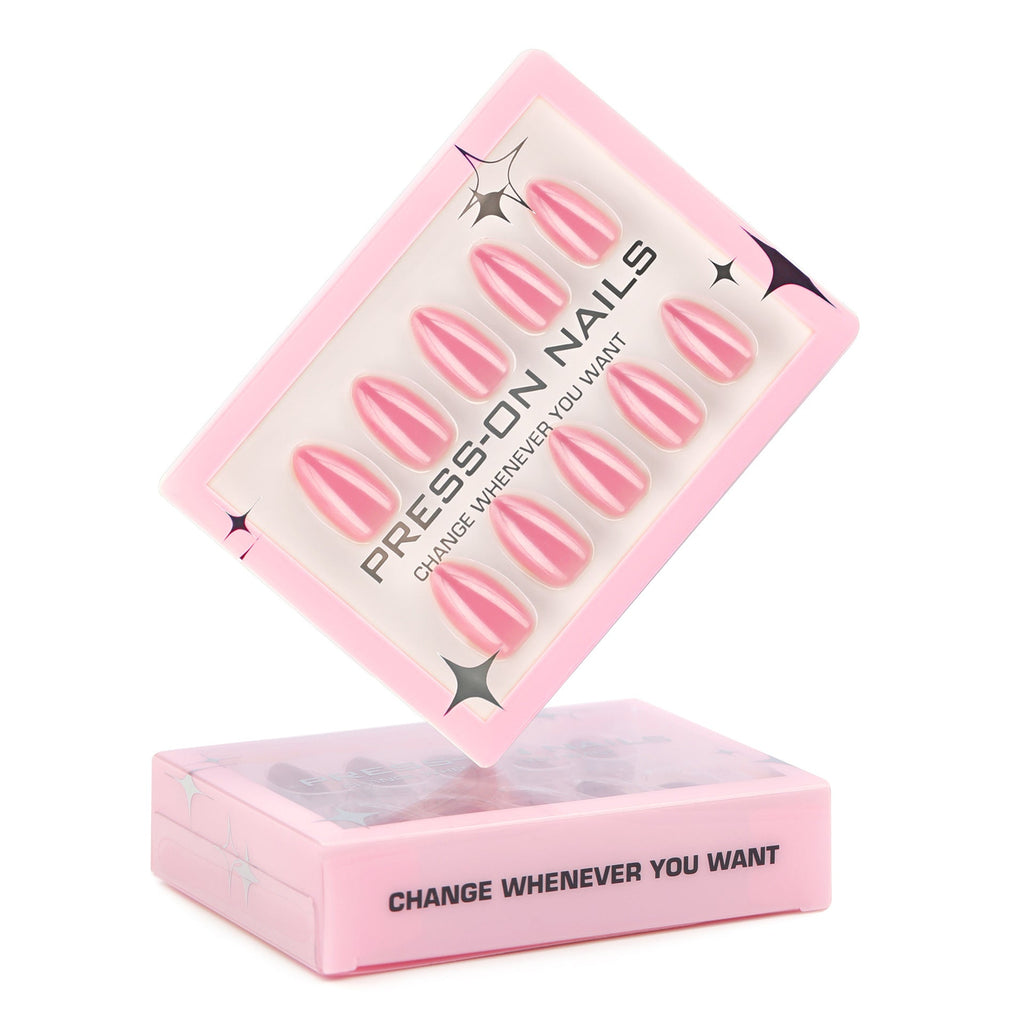 Mirror Mist Almond short chrome 30-piece press-on nail set