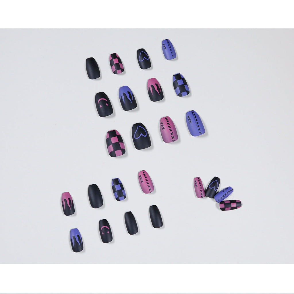 Flame Contrast press-on nails