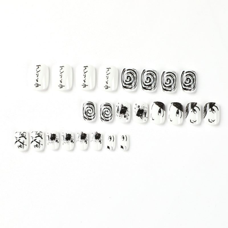 Monochrome Cartoon Mix press-on nails