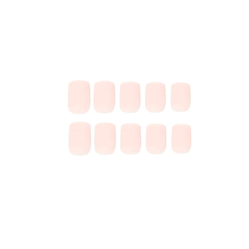 Matte Color Block square press-on nail collection