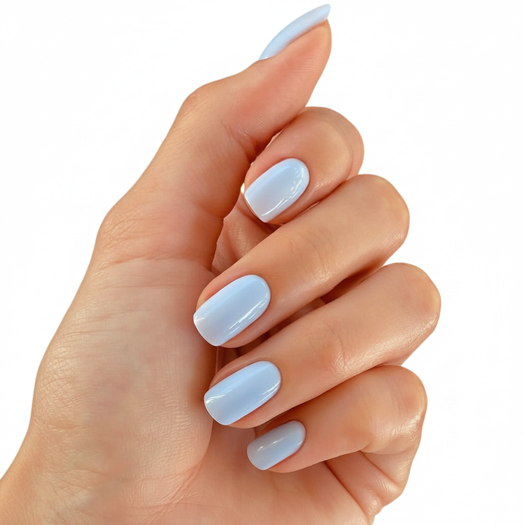 [PRICING/SOURCING HOLD] Solid Blue Square Press-On Nails