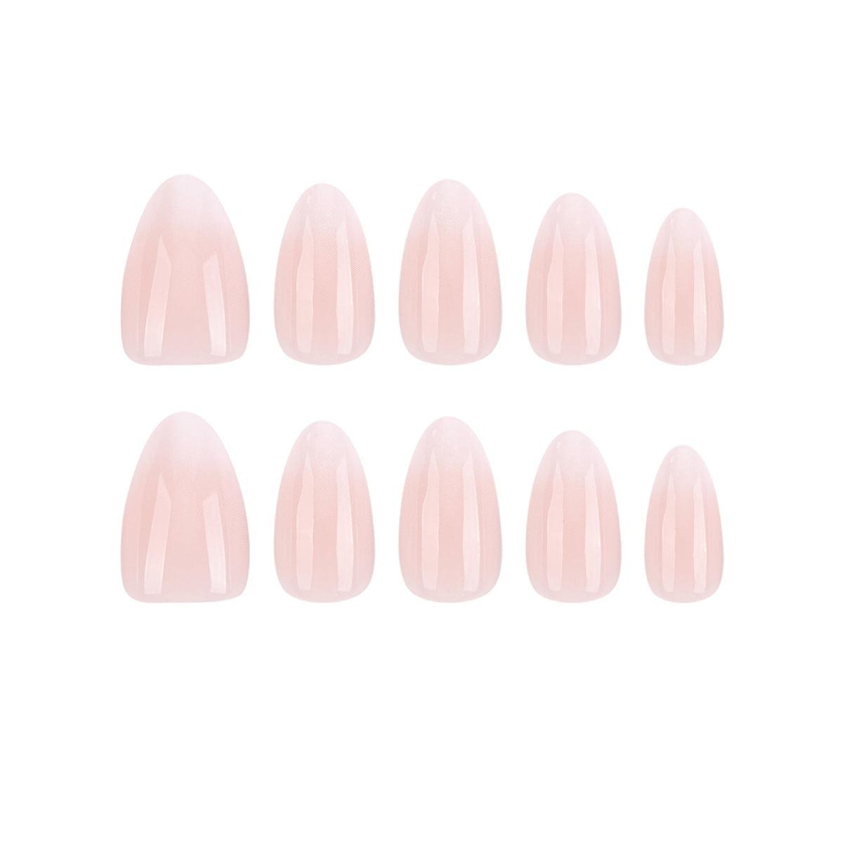 Soft Pink Ombré Oval natural press-on nails