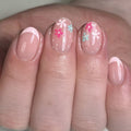 Rose Blossom short round press-on nails
