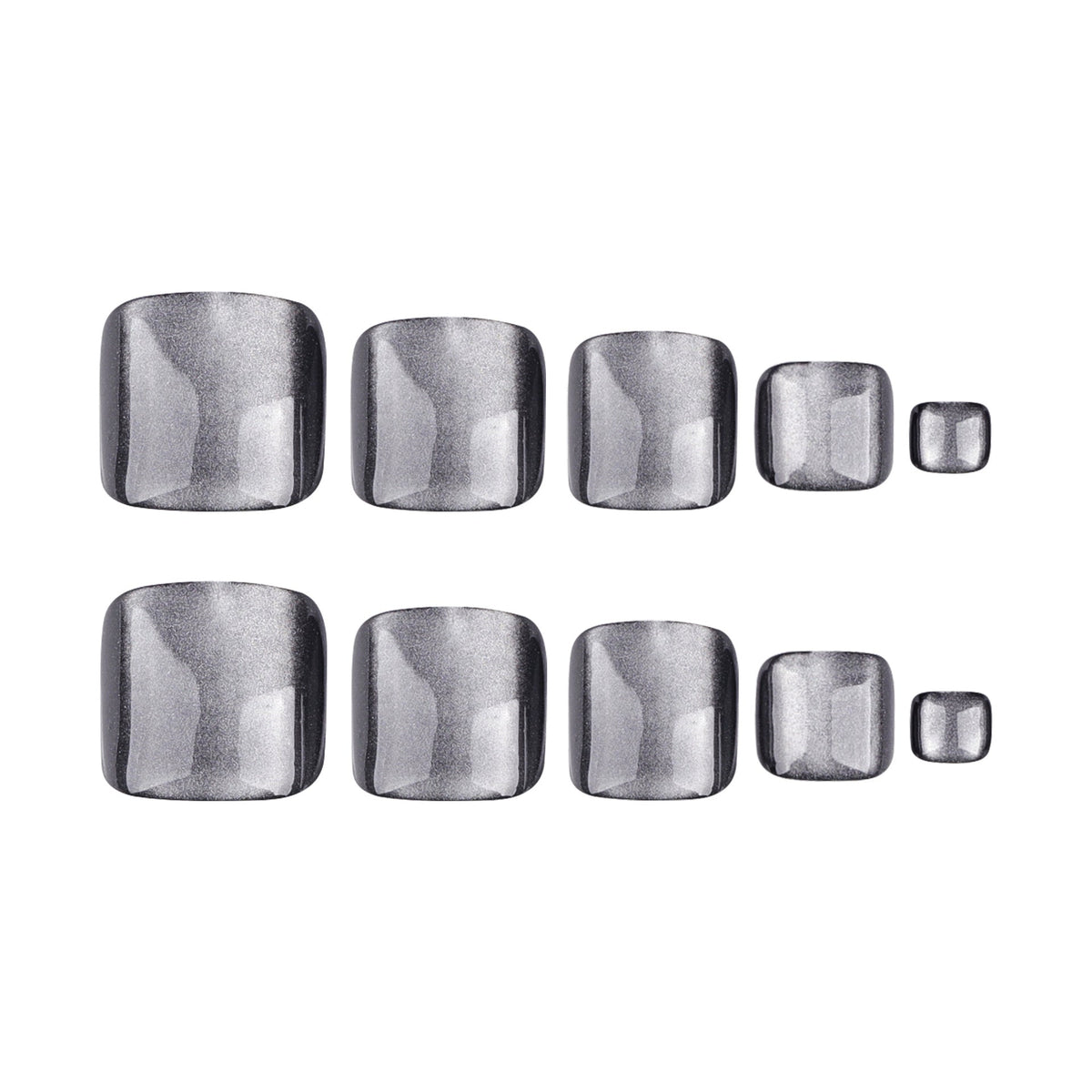 Midnight Cat Eye press-on toenails