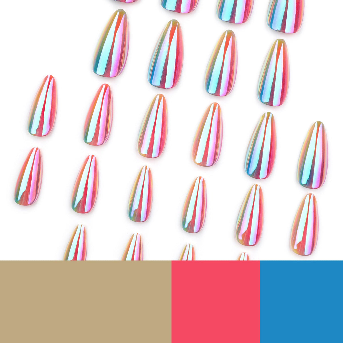 Color Pop short almond press-on nails