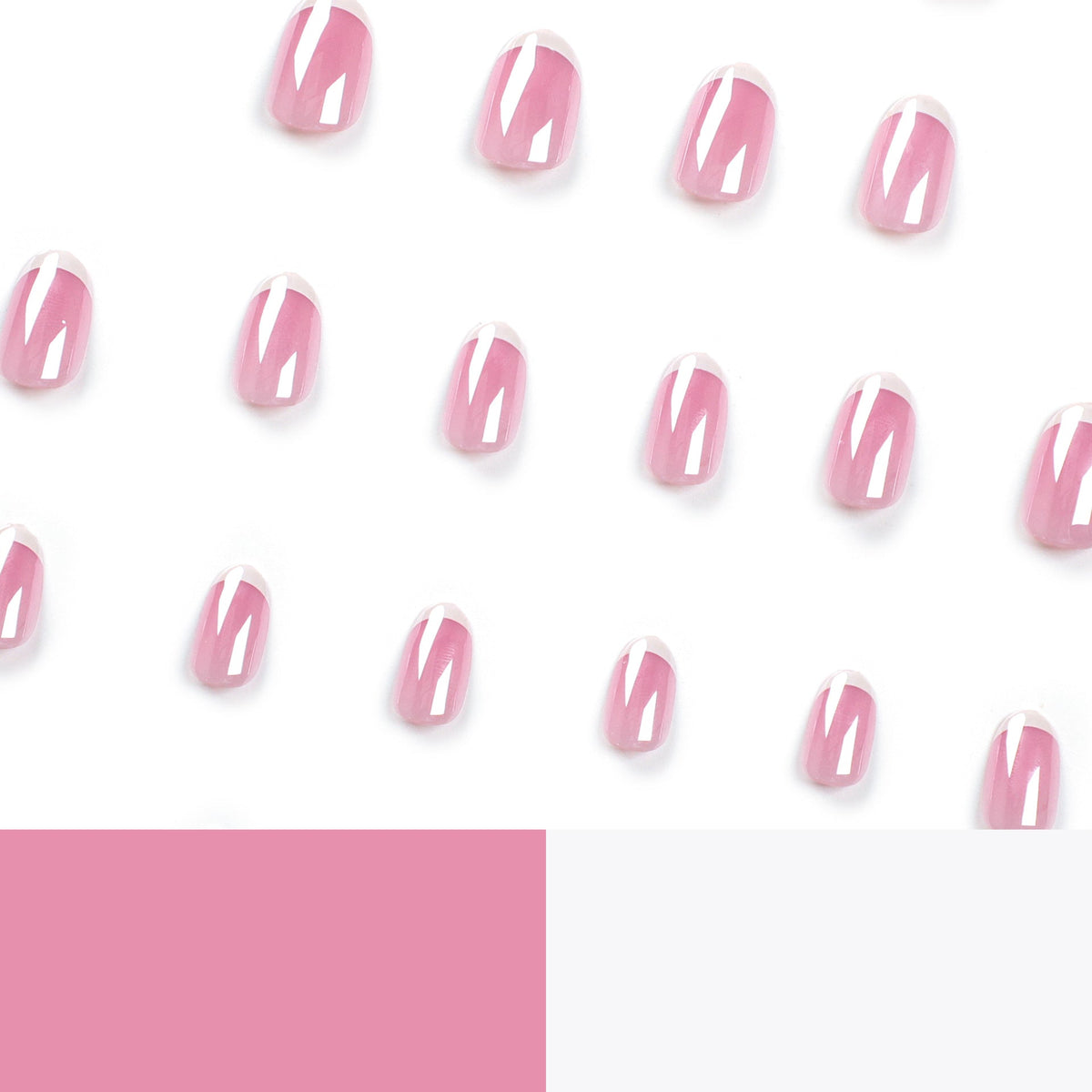 Clean French classic white-tip press-on nails