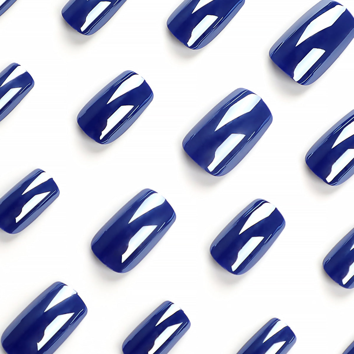 Cobalt Blue solid square press-on nails