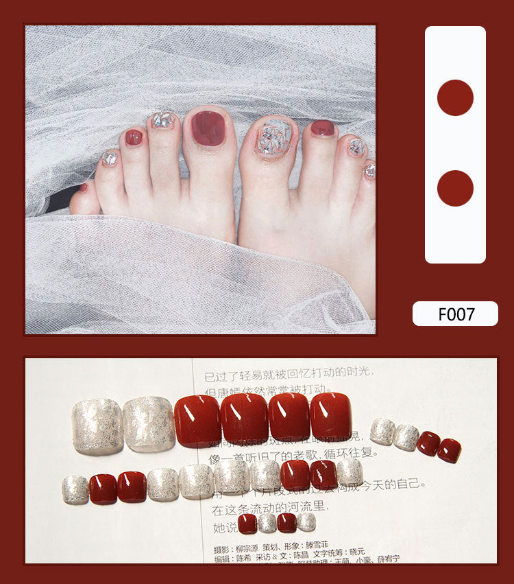 Pedicure Essentials press-on toenail collection