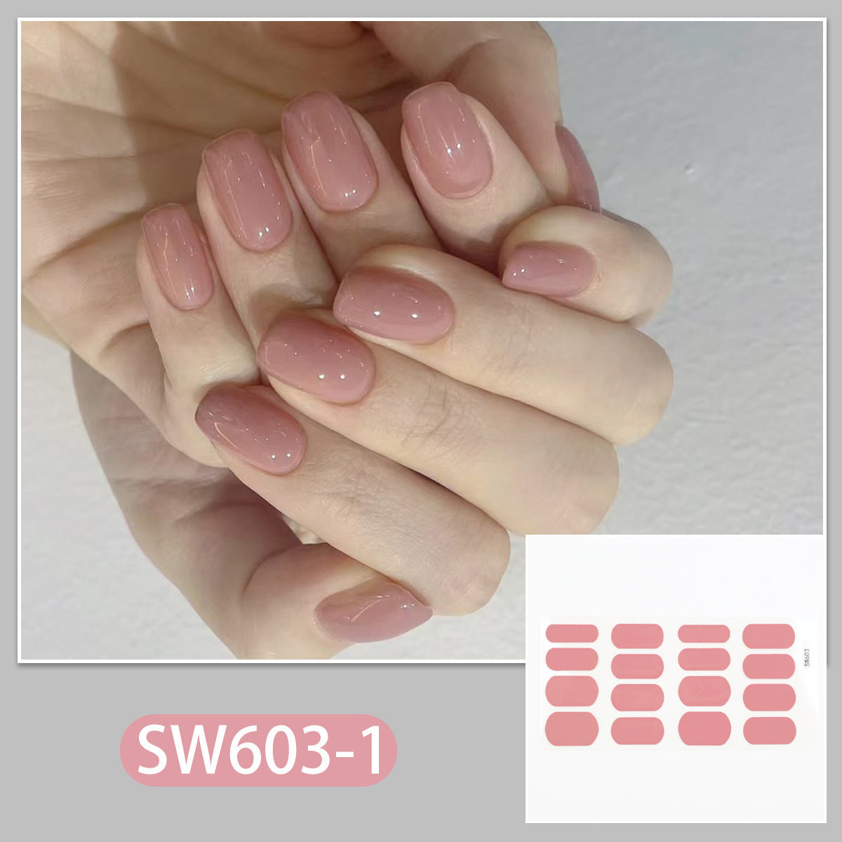Soft Color gradient and solid nail art stickers