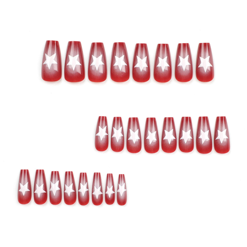 Scarlet Star French red press-on nails