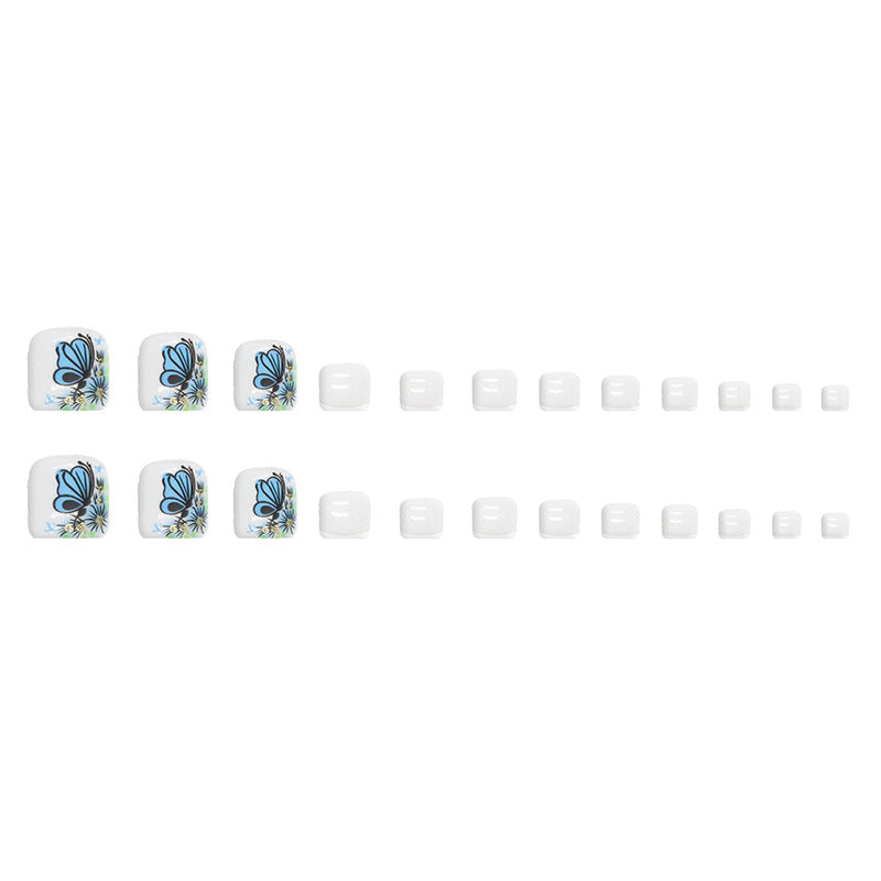 3D Butterfly press-on toenails
