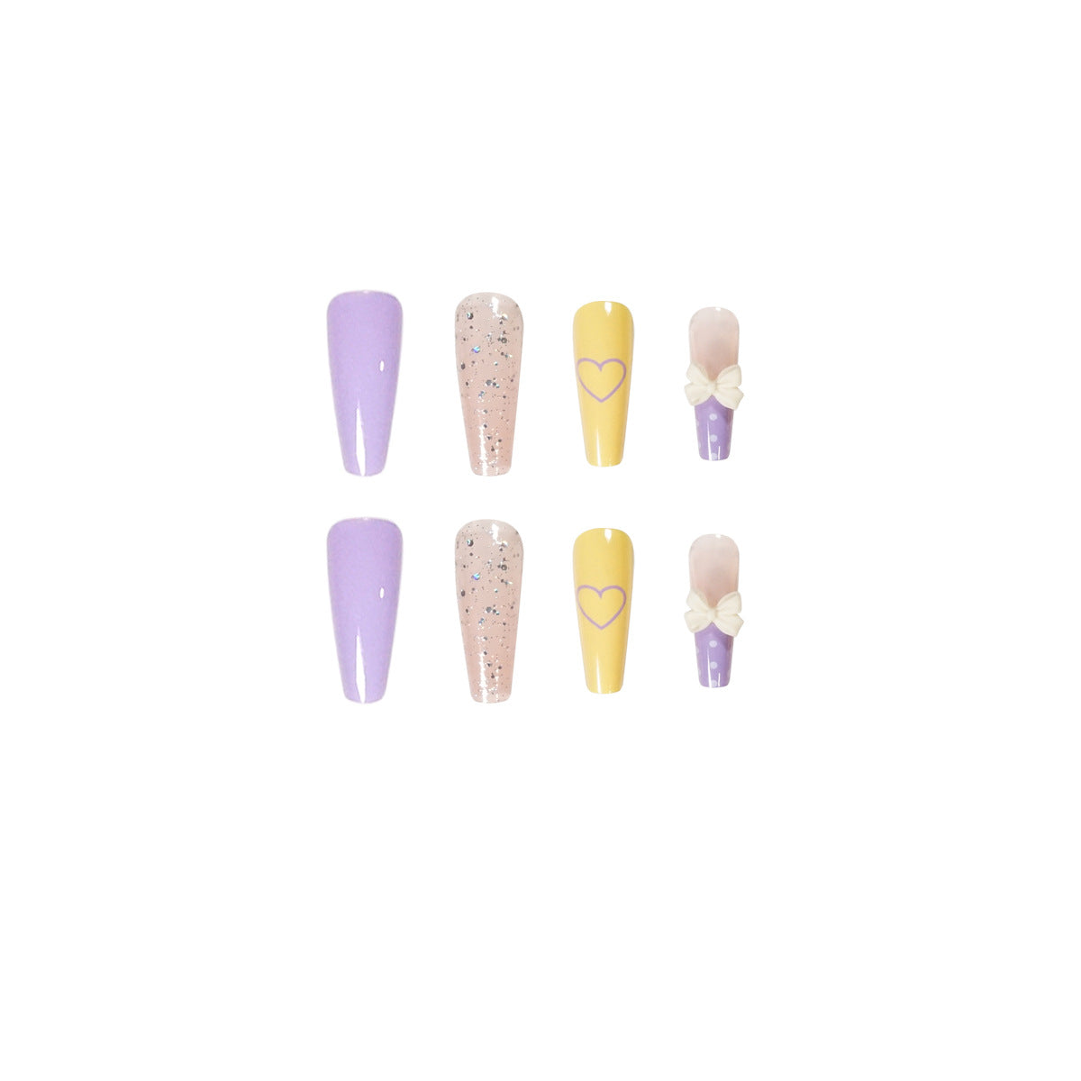 Taro Lilac purple press-on nails, alternate view 5