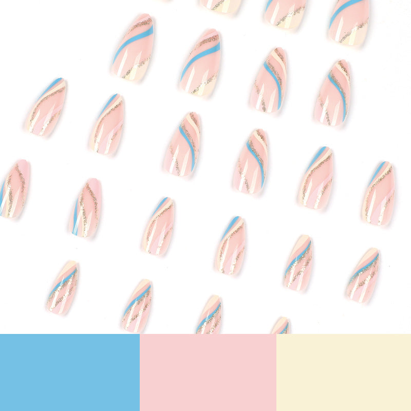 Color Wave multicolor press-on nails