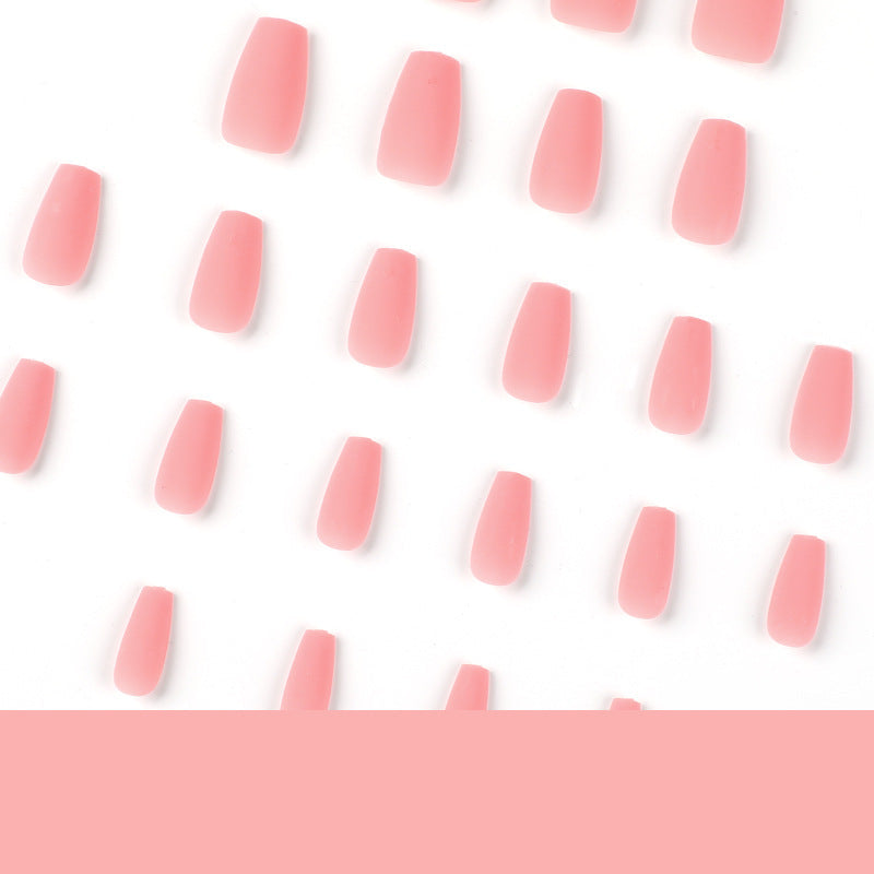 Matte Blush Ballet short press-on nails