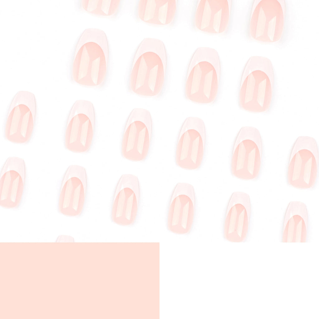 Classic White French ballet press-on nails