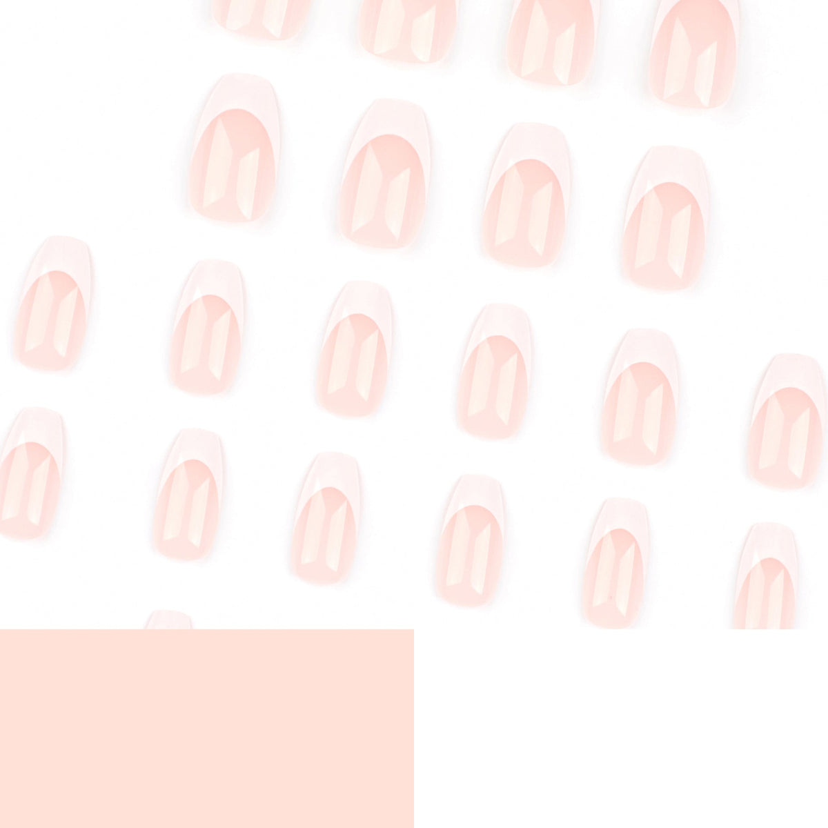 Classic White French ballet press-on nails