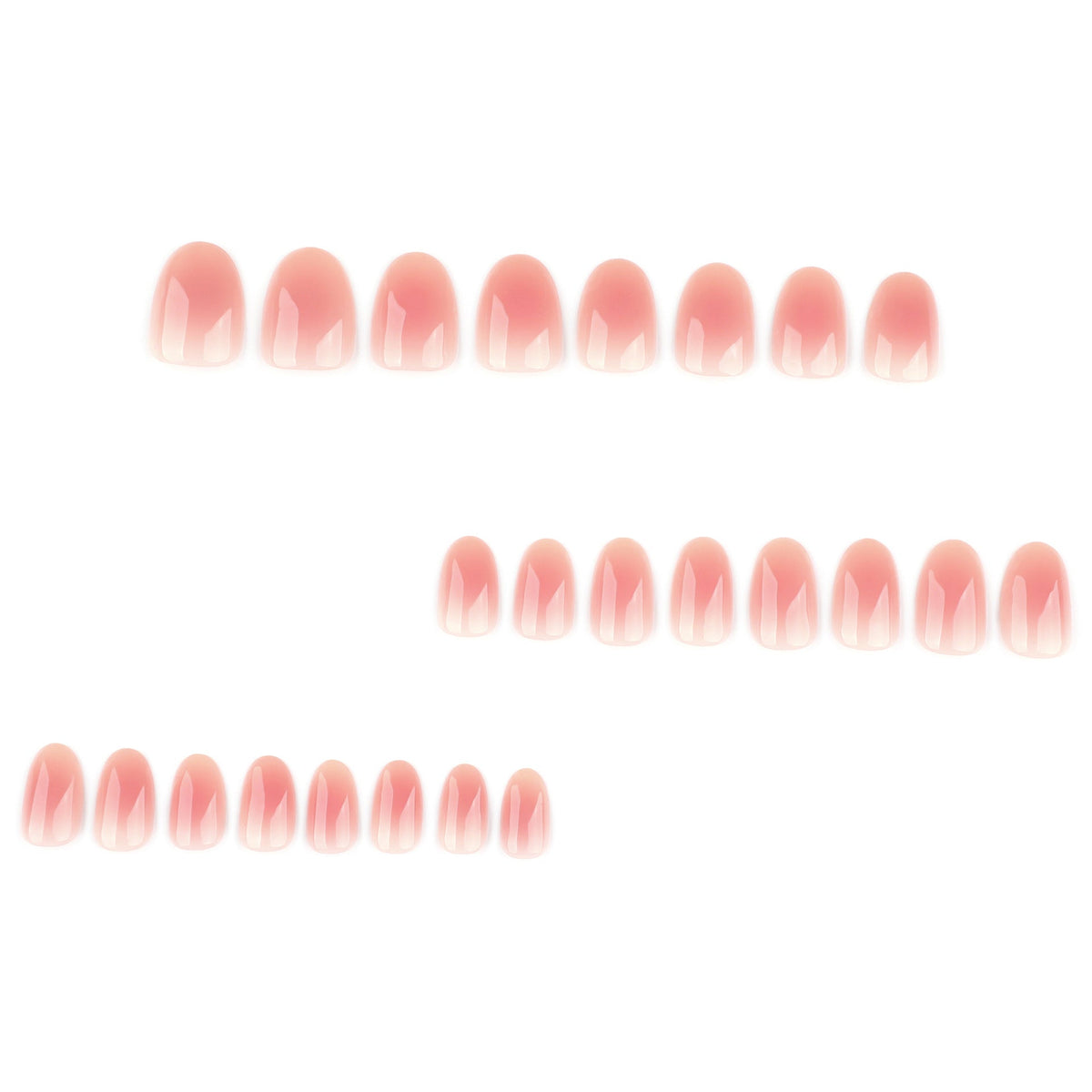 Soft Blush short almond press-on nails