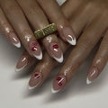 Scarlet Kiss French short almond press-on nails